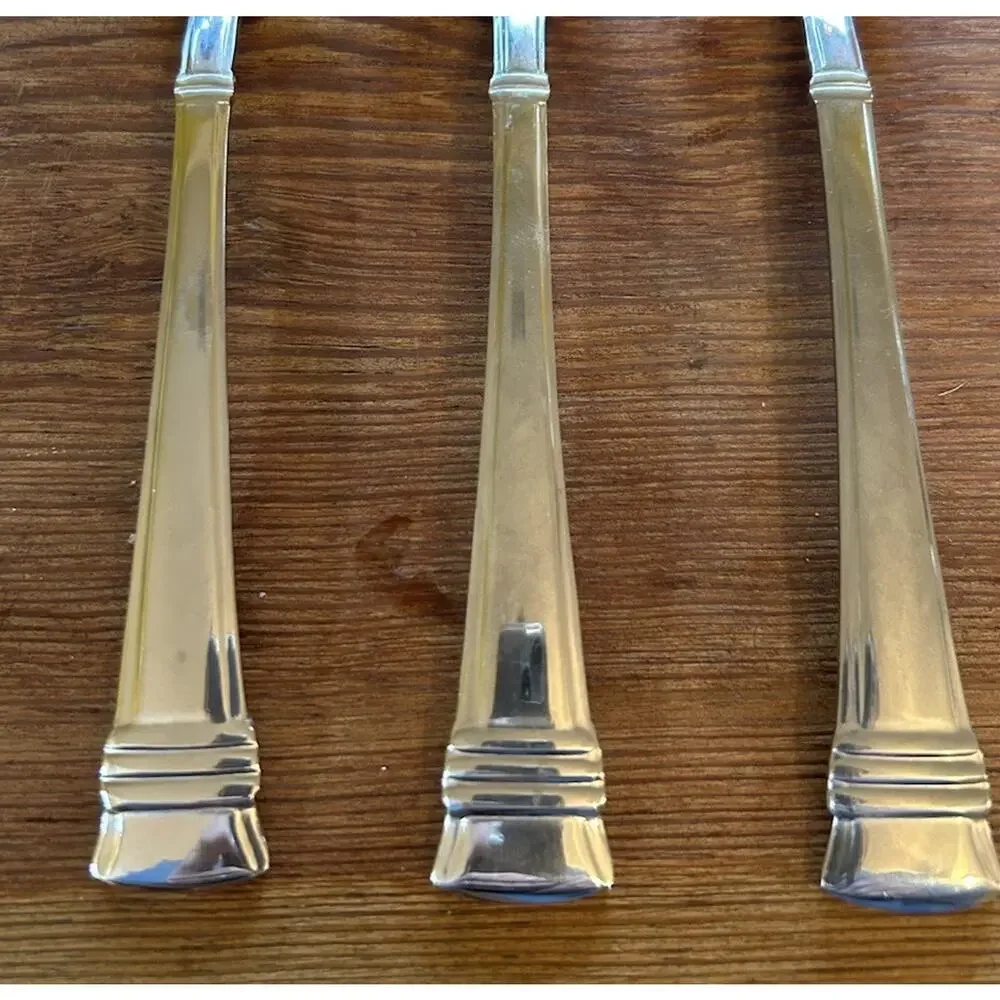 Wallace Zenith Frost Glossy Dinner Spoons Set of 3‎ heavy stainless steel 18/10